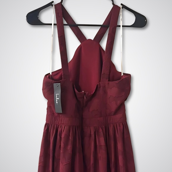Lulu's Maxi Dress - Size M - Burgundy - New With Tags - Picture 4 of 4